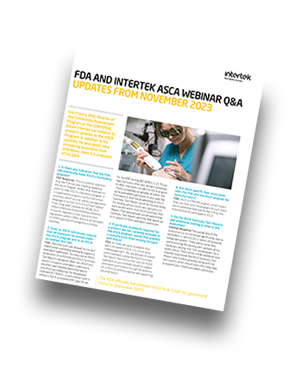 FDA ASCA Program Q&A | Information Sheet